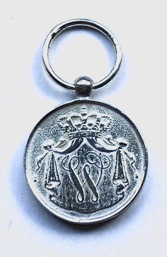 Miniatuur Trouwe Dienst medaille zilver Marine